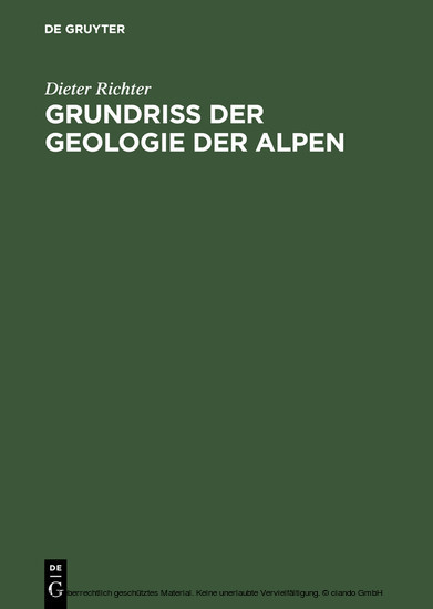 Grundriss der Geologie der Alpen main product photo