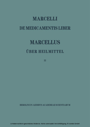 Marcellus - Über die Heilmittel  2