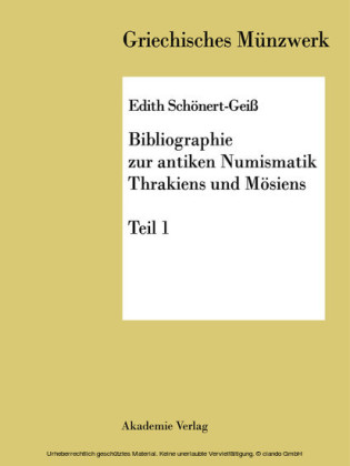 Bibliographie zur antiken Numismatik Thrakiens und Moesiens