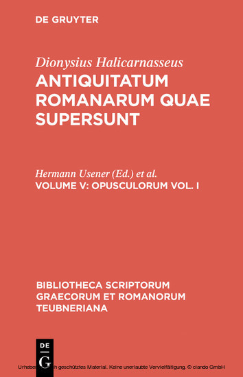 Opusculorum vol. I main product photo