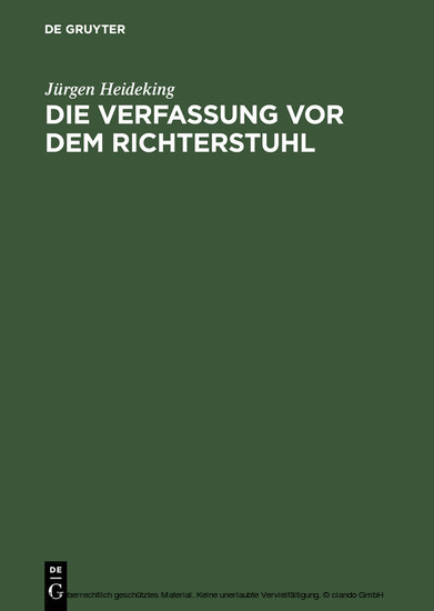 Die Verfassung vor dem Richterstuhl main product photo