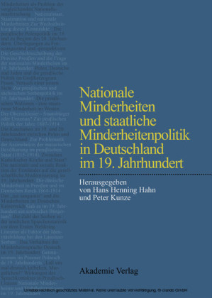 Nationale Minderheiten und staatliche Minderheitenpolitik in Deutschland im 19. Jahrhundert