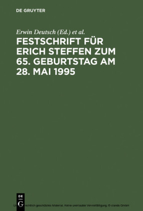 Festschrift für Erich Steffen zum 65. Geburtstag am 28. Mai 1995