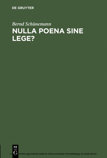 Nulla poena sine lege? main product photo