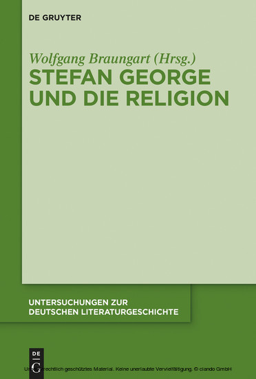 Stefan George und die Religion main product photo