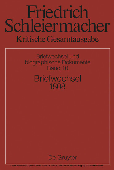 Briefwechsel 1808 main product photo