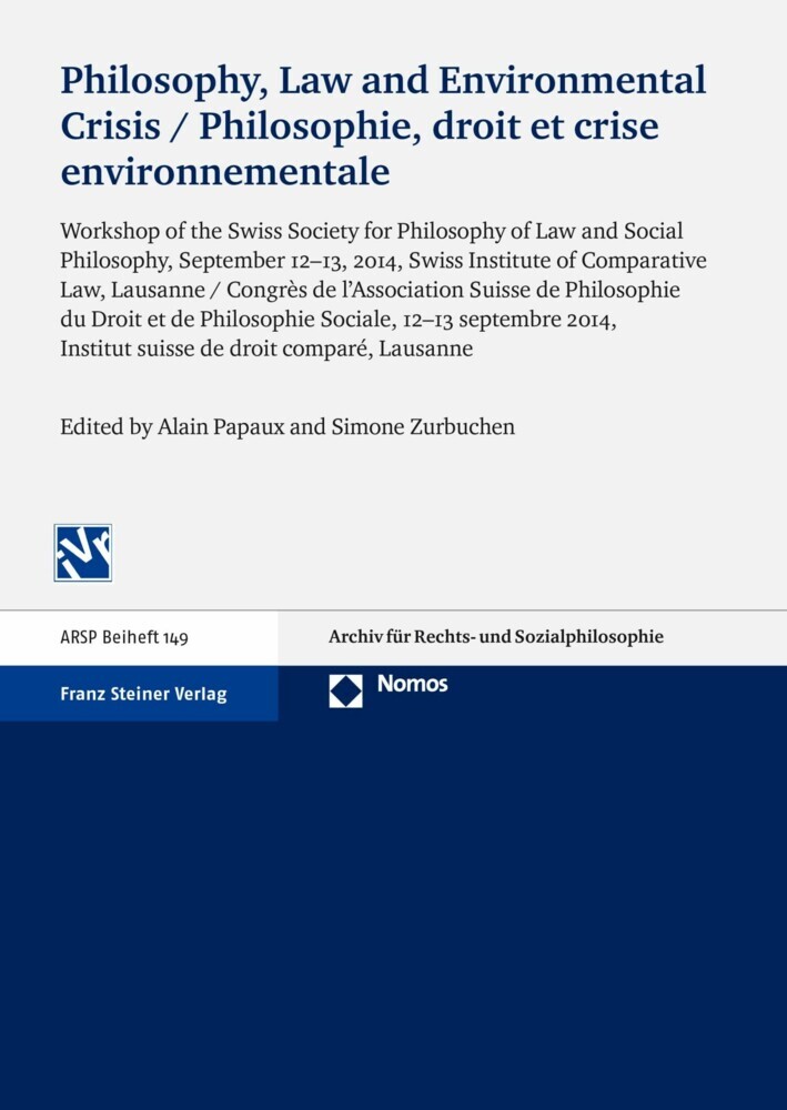 Philosophy, Law and Environmental Crisis / Philosophie, droit et crise environnementale main product photo