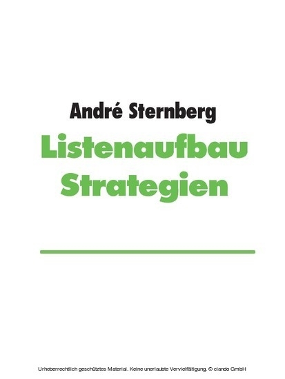 Listenaufbau Strategien main product photo