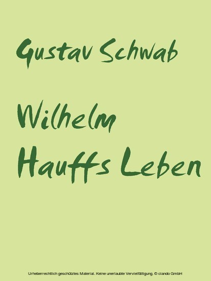 Wilhelm Hauffs Leben main product photo