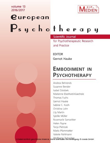 European Psychotherapy 2016/2017 main product photo