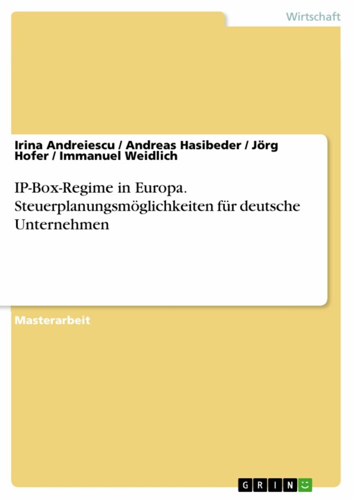 IP-Box-Regime in Europa. Steuerplanungsmöglichkeiten für deutsche Unternehmen main product photo