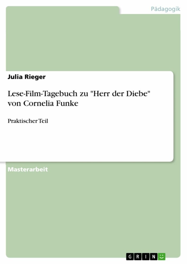 Lese-Film-Tagebuch zu 'Herr der Diebe' von Cornelia Funke main product photo