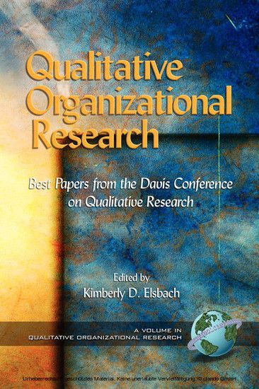 Qualitative Organizational Research Volume 1 main product photo