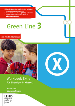 Green Line 3 - Workbook Extra für Einsteiger in Klasse 7 mit Audio-CDs und Übungssoftware