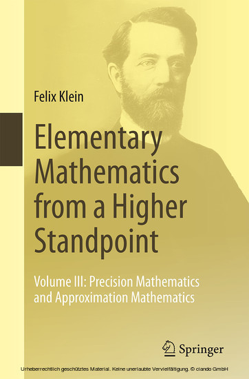 Elementary Mathematics from a Higher Standpoint main product photo