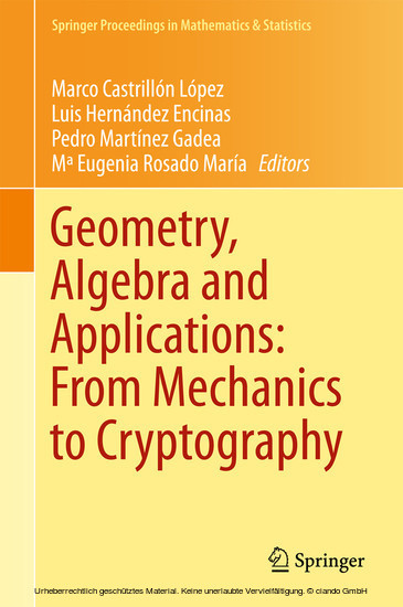 Geometry, Algebra and Applications: From Mechanics to Cryptography main product photo