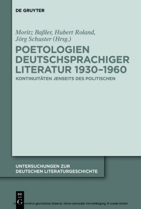Poetologien deutschsprachiger Literatur 1930-1960