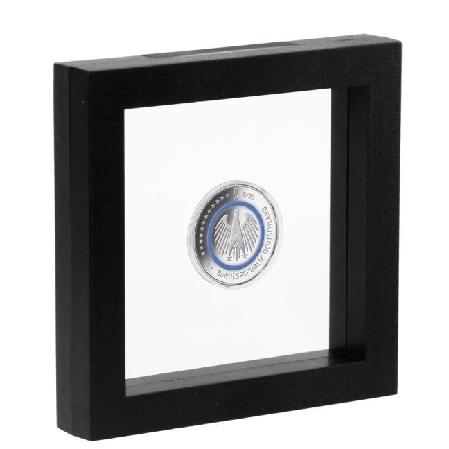 Schweberahmen 3D schwarz für 5 -Münzen "Planet Erde" main product photo