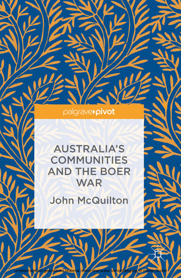 Australia's Communities and the Boer War main product photo