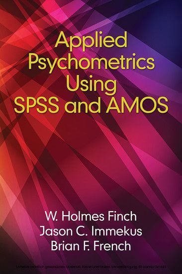 Applied Psychometrics using SPSS and AMOS main product photo