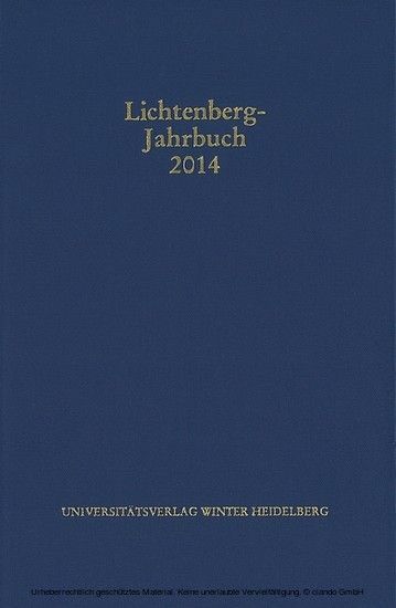 Lichtenberg-Jahrbuch 2014 main product photo