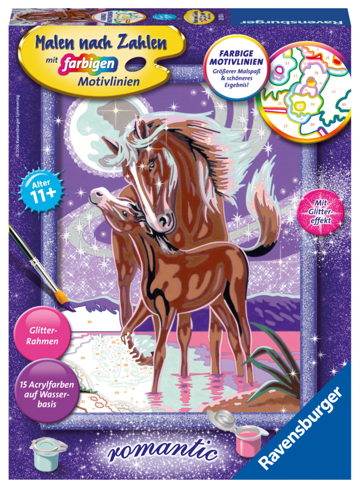 Ravensburger Malen nach Zahlen 28555 - Pferdegeflüster - Kinder ab 11 Jahren main product photo