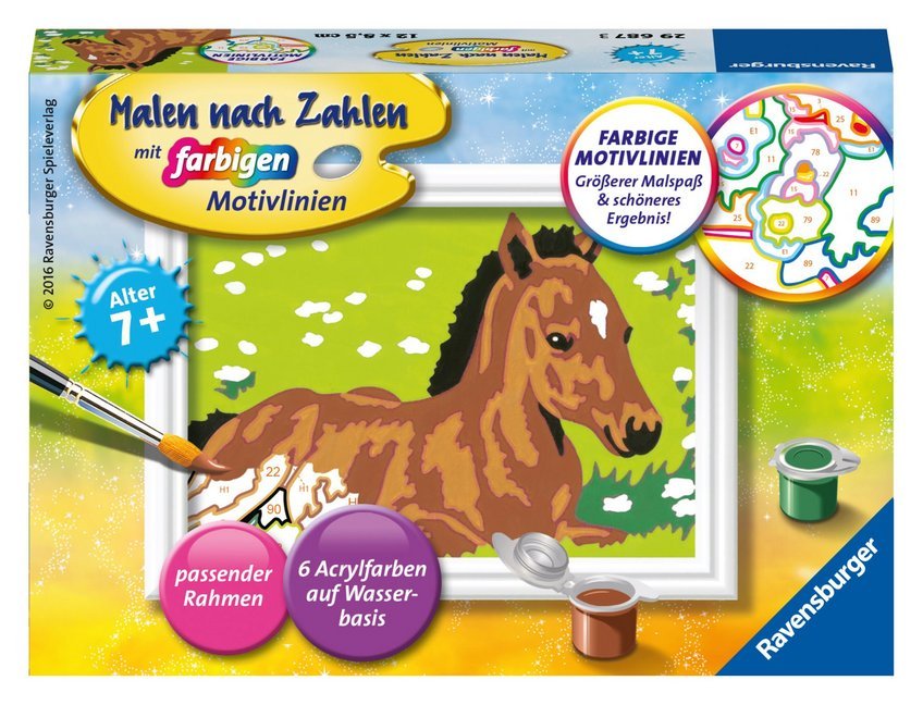 Ravensburger Malen nach Zahlen 29687 - Kleines Fohlen - Kinder ab 7 Jahren main product photo