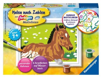 Ravensburger Malen nach Zahlen 29687 - Kleines Fohlen - Kinder ab 7 Jahren