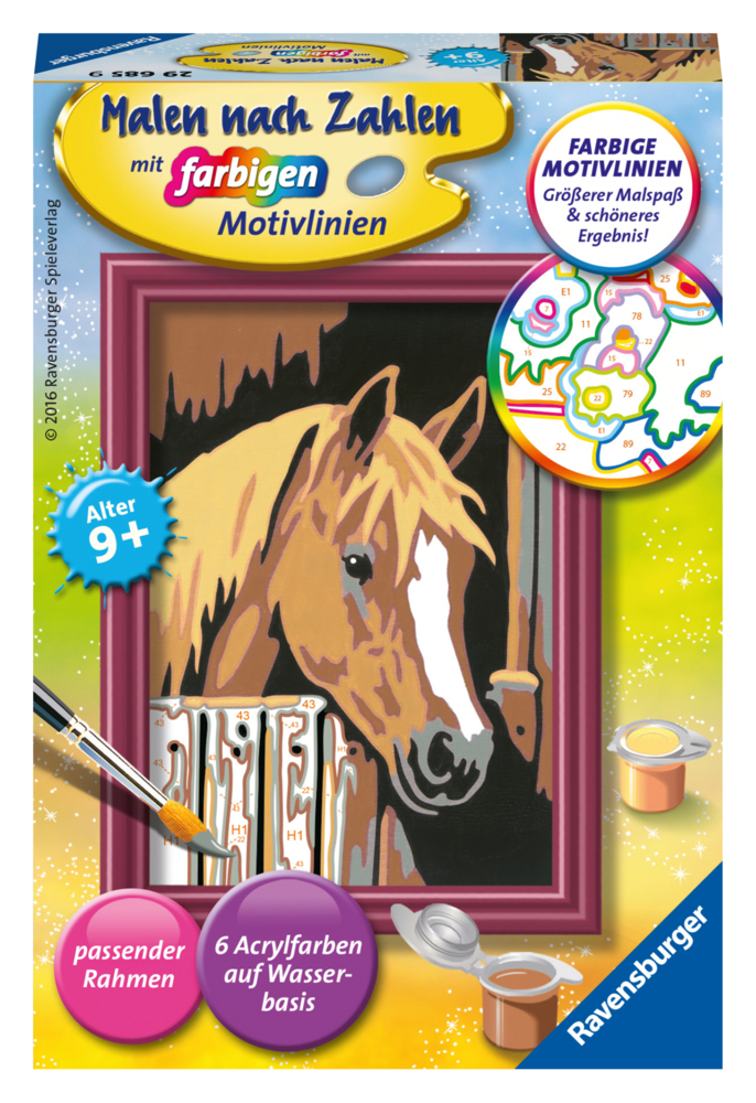 Ravensburger Malen nach Zahlen 29685 - Pferd im Stall - Kinder ab 9 Jahren main product photo
