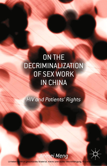 On the Decriminalization of Sex Work in China main product photo
