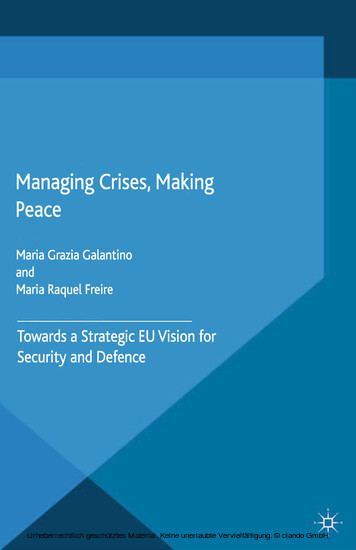 Managing Crises, Making Peace main product photo