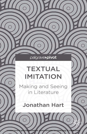 Textual Imitation: Making and Seeing in Literature main product photo