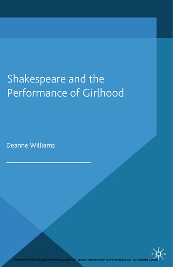 Shakespeare and the Performance of Girlhood main product photo