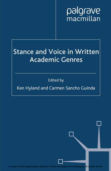 Stance and Voice in Written Academic Genres main product photo