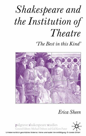 Shakespeare and the Institution of Theatre main product photo
