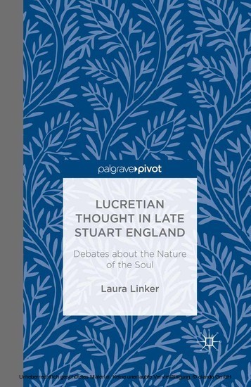 Lucretian Thought in Late Stuart England: Debates about the Nature of the Soul main product photo