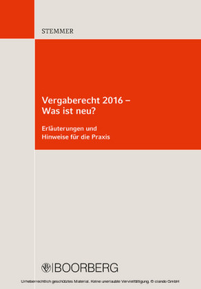Vergaberecht 2016 - Was ist neu?