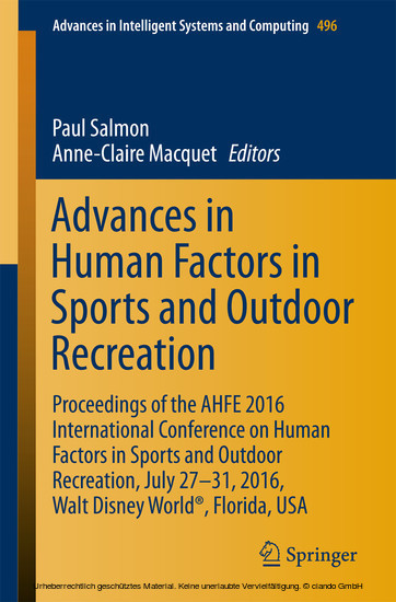 Advances in Human Factors in Sports and Outdoor Recreation main product photo