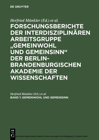 Gemeinwohl und Gemeinsinn main product photo