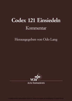Die Handschrift 121 der Stiftsbibliothek Einsiedeln