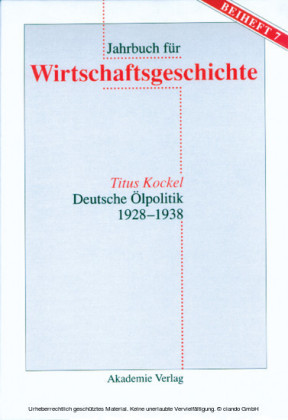 Deutsche Ölpolitik 1928-1938