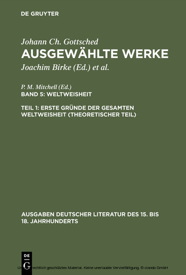 Erste Gründe der gesamten Weltweisheit (Theoretischer Teil) main product photo