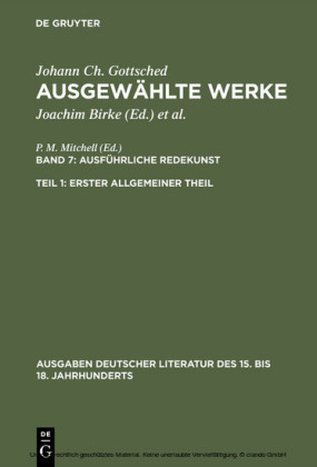 Erster Allgemeiner Theil