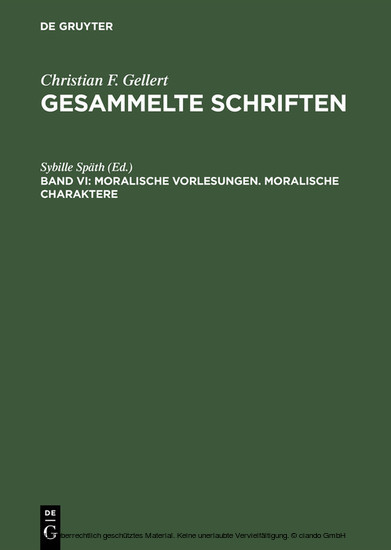 Moralische Vorlesungen. Moralische Charaktere main product photo