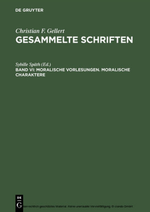 Moralische Vorlesungen. Moralische Charaktere