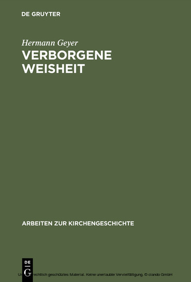 Verborgene Weisheit main product photo