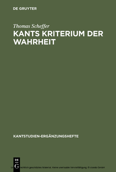 Kants Kriterium der Wahrheit main product photo
