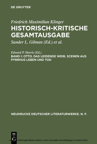 Otto. Das leidende Weib. Scenen aus Pyrrhus Leben und Tod main product photo
