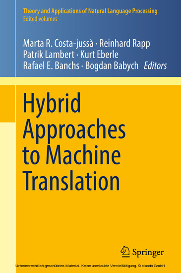 Hybrid Approaches to Machine Translation main product photo