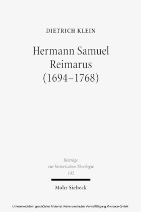 Hermann Samuel Reimarus (1694-1768)